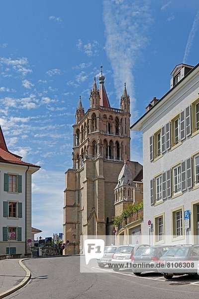 Notre-Dame de Lausanne  Lausanne  Waadt  Schweiz  Europa