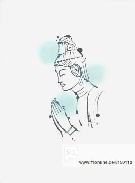 Illustration , Figur , fünfstöckig , Buddhismus
