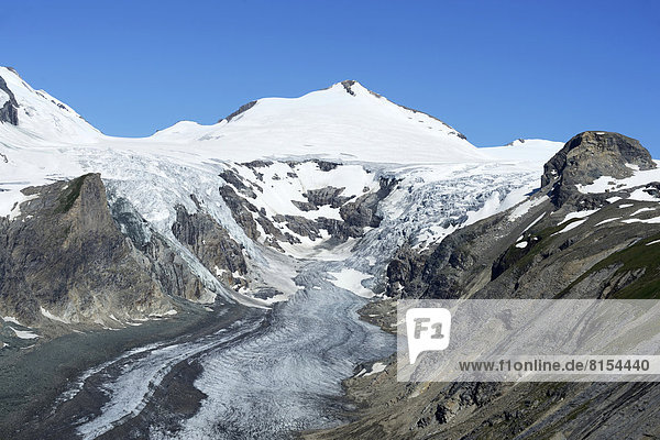 Pasterze-Gletscher  hinten der Johannisberg