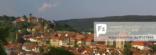 Deutschland  Bayern  Kronach  Blick auf die Festung Rosenberg