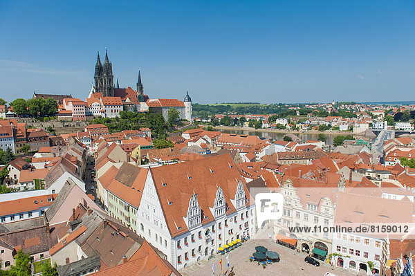Germany  Saxony  View of Meissen old city