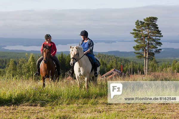 Frau  reifer Erwachsene  reife Erwachsene  reiten - Pferd