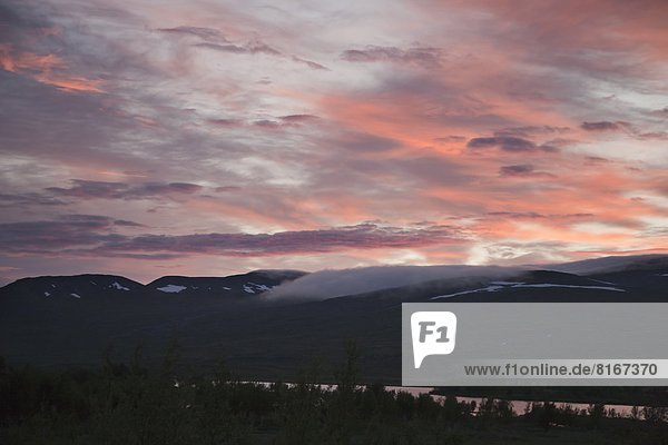 Abend  Himmel  über  Lappland