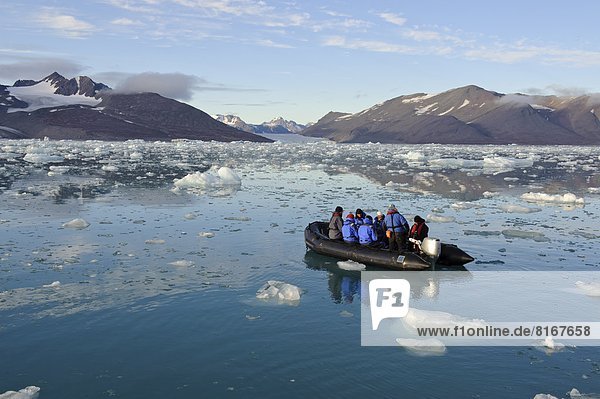 sehen  Tourist  Boot  Gletscher