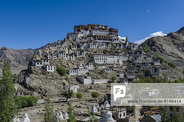 Thiksey Gompa monastery  built on a hill