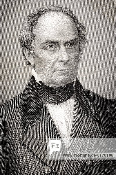 Daniel Webster 1782-1852 American Lawyer United States Senator Secretary Of State And Orator Engraving From A 19Th Century Print