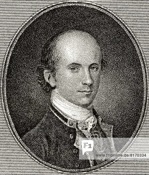 Thomas Heyward Jr 1746 To 1809 American Statesman And Founding Father A Signatory Of Declaration Of Independence 19Th Century Engraving By J.B. Longacre From A Miniature