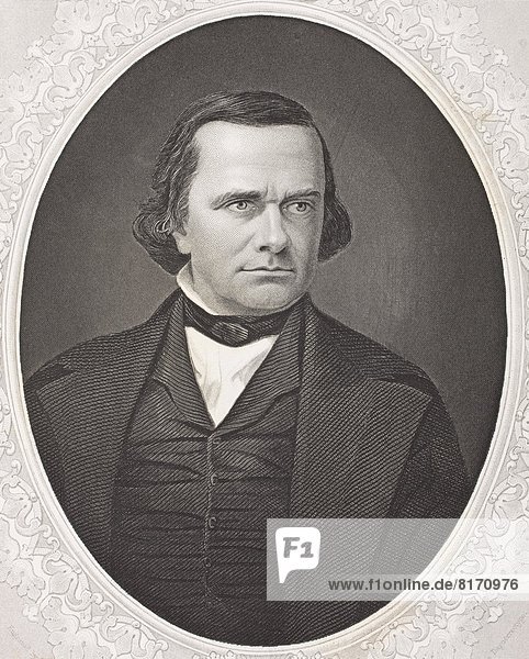 Stephen Arnold Douglas 1813-1861. American Politician And Leader Of Democratic Party. From The Book Gallery Of Historical Portraits Published C.1880.