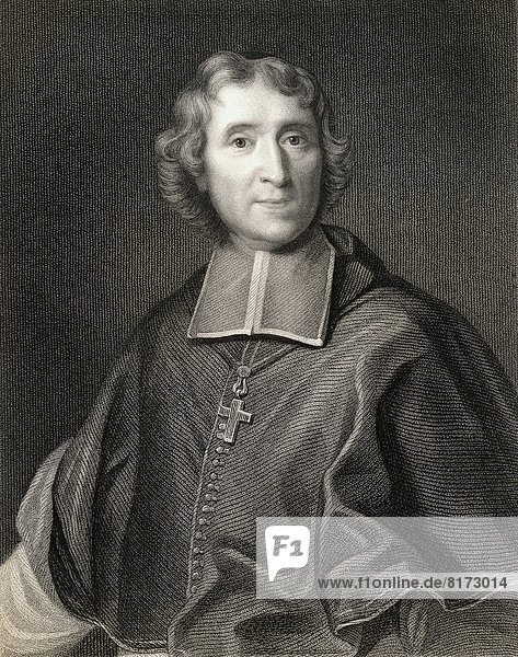 Francois De Salignac De La Mothe Fenelon 1651-1715. French Archbishop  Theologian And Man Of Letters. From The Book “Gallery Of Portraits Published London 1833.