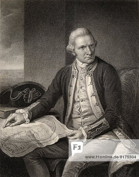 Captain James Cook 1728 To 1779 British Naval Commander Navigator And Explorer Engraved By W Holl After N Dance From The Book The National Portrait Gallery Volume Iv Published C1820