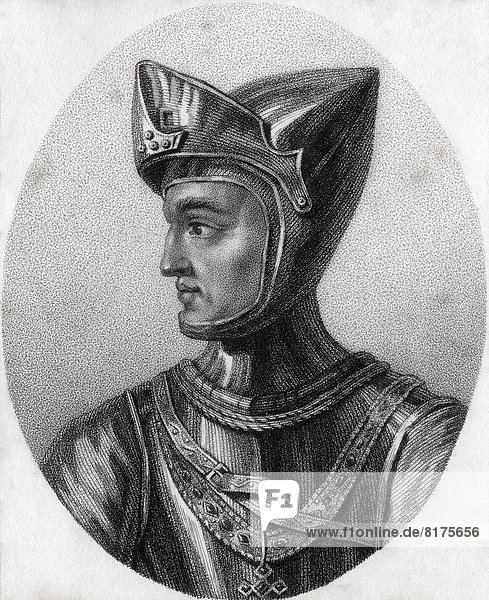 Henry Of Grosmont Henry Plantagenet Duke Of Lancaster 1310 To 1361 Member Of English Royal Family Diplomat Politician And Soldier Engraved By Gerimia From The Book A Catalogue Of The Royal And Noble Authors Published 1806