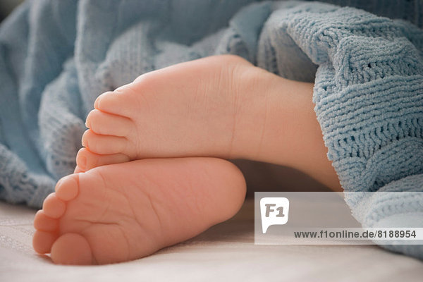 Baby boy 's feet  close up
