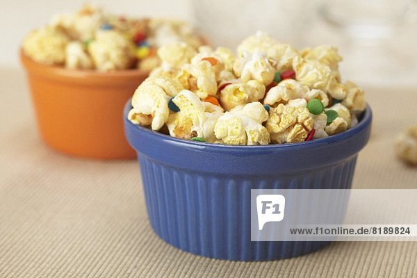 Popcorn and Candy in Ramekins