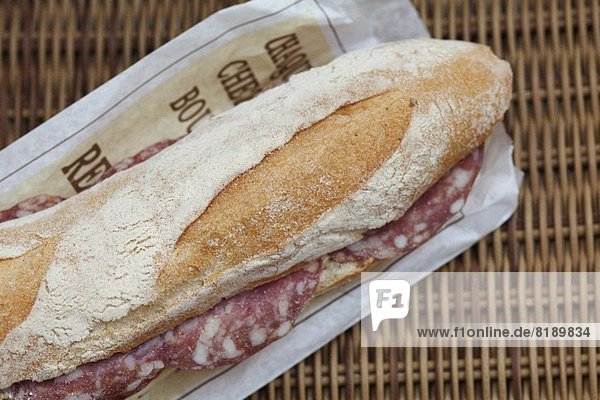 Salami on a Baguette