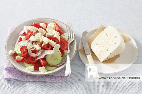 A mixed salad with Korycinski cheese