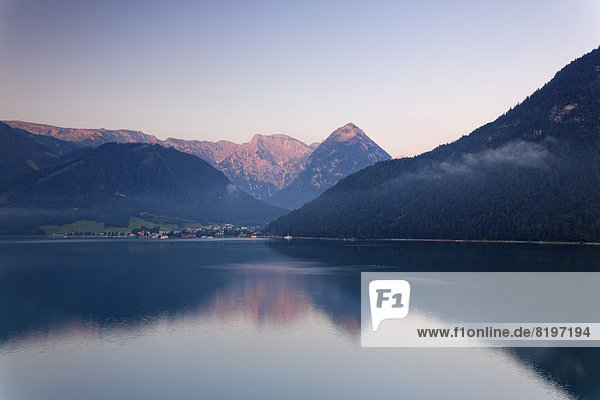 Austria  Tyrol  View of Pertisau at Achensee lake