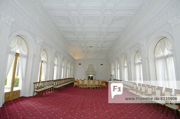 The large conference hall  Grand Livadia Palace  summer palace of the last Russian Imperial family  interior