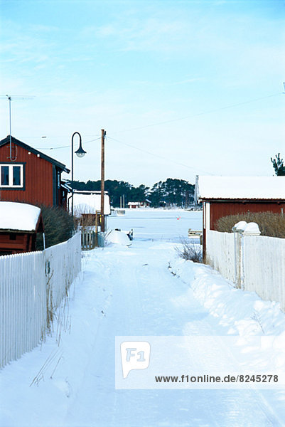 Winter Dorf skandinavisch