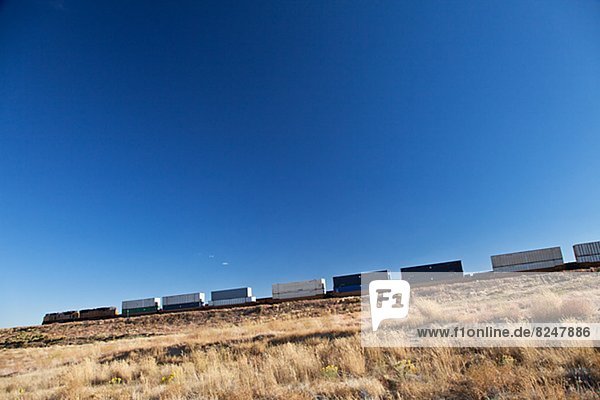 Low angle view of freight train