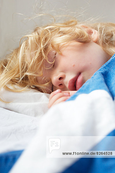 Close-up of sleeping girl