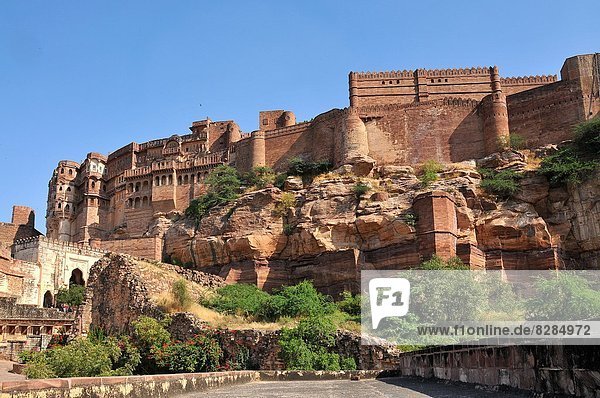 The Mehrangarh Fort of Jodhpur  Rajasthan  India  Asia
