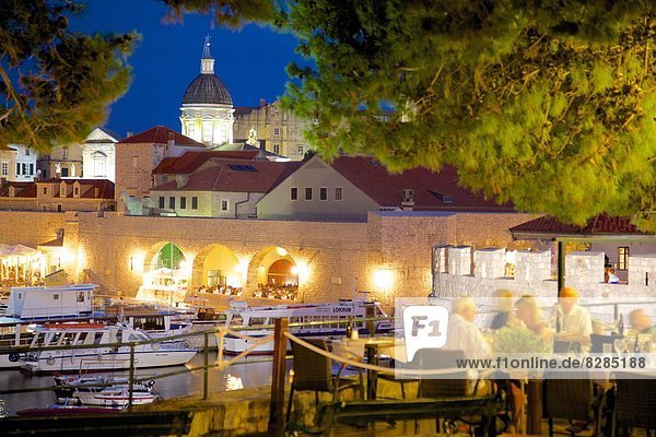 Hafen  Europa  Stadt  Kroatien  Dalmatien  Dubrovnik  Abenddämmerung  alt