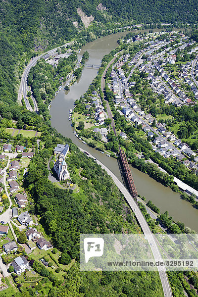 Germany  Rhineland-Palatinate  Lahnstein  View of chapel Allerheiligenbergkapelle  aerial photo