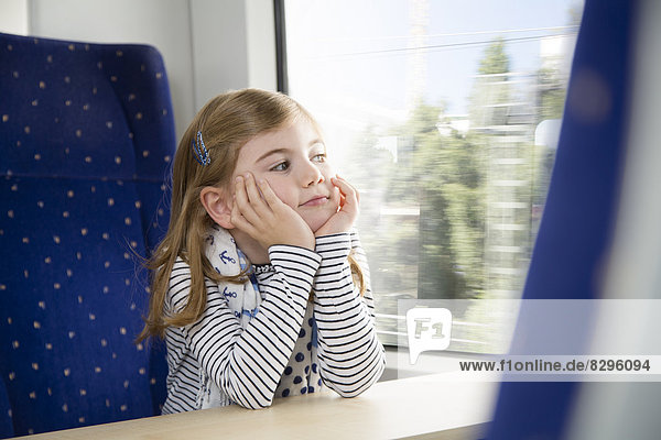 Girl in a train