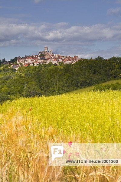 The Beaux Village de France of Vezelay in the Yonne area  Burgundy  France  Europe