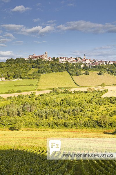 The Beaux Village de France of Vezelay in the Yonne area  Burgundy  France  Europe