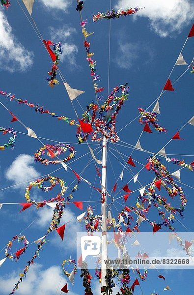 May Pole-Padstow-Obby Oss day-Cornwall-UK.