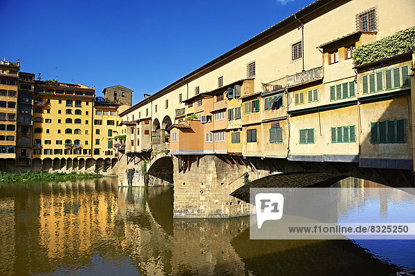 Mittelalter überqueren Geschichte Brücke Fluss Arno UNESCO-Welterbe