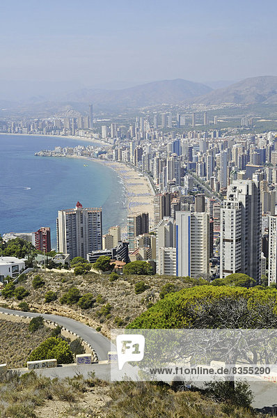 High-rise buildings  coastline  Benidorm  Province of Alicante  Spain