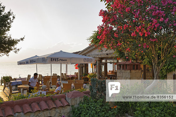 Cleopatra Restaurant on the promenade  Side  Antalya Province  Turkey