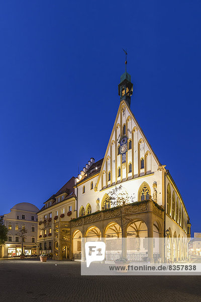 Deutschland  Bayern  Amberg  Blick auf das gotische Rathaus