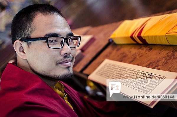 lesen  fünfstöckig  Buddhismus  Asien  Mönch  Nepal