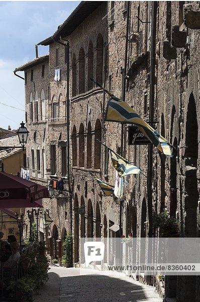 Street in Volterra  Tuscany  Italy  Europe