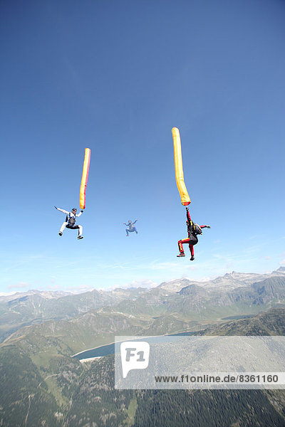 Skydiver  Ambri  Tessin  Switzerland  Europe