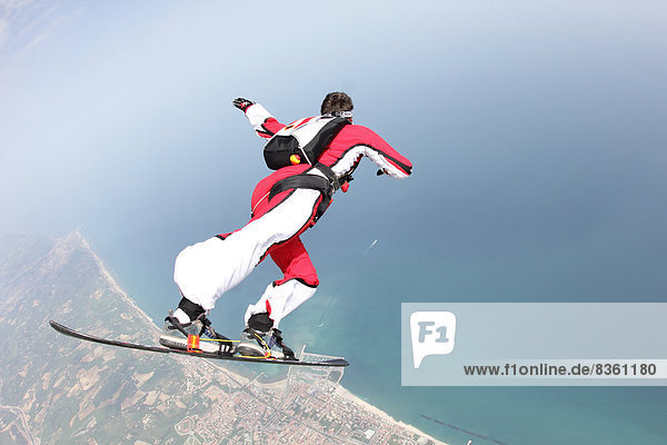 Skysurfer  Fano  Provinz Pesaro  Marken  Italien  Europa