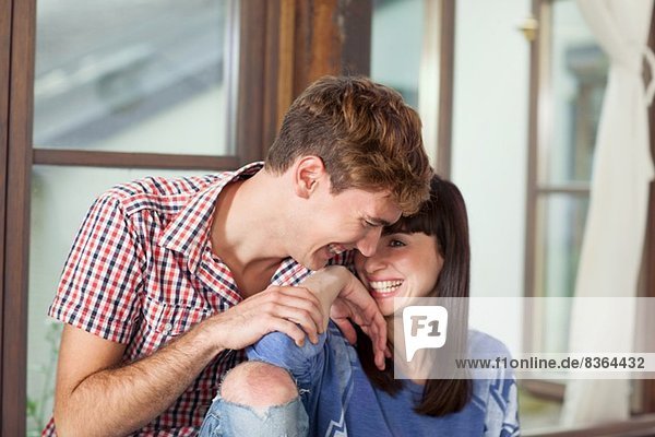 Portrait of couple laughing