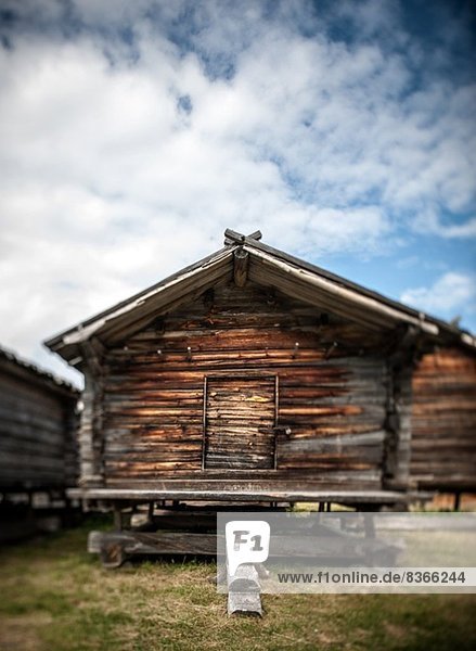 Traditionelles Blockhaus  Arjeplog  Lappland  Schweden