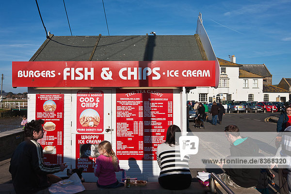 Fisch  Pisces  Fassade  Bucht  Dorset  England  Kiosk  Westen