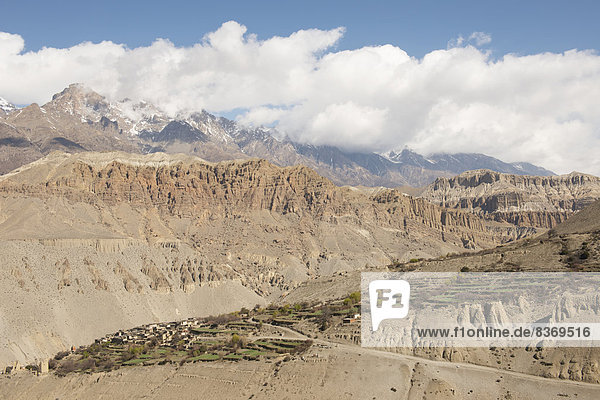hoch  oben  Landschaft  Wüste  Ansicht  Nepal
