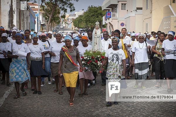Marian procession  Tarrafal  Santiago  Cape Verde