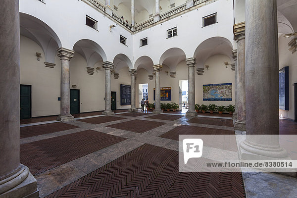 Palazzo Ducale palace  patio or courtyard  Genoa  Liguria  Italy