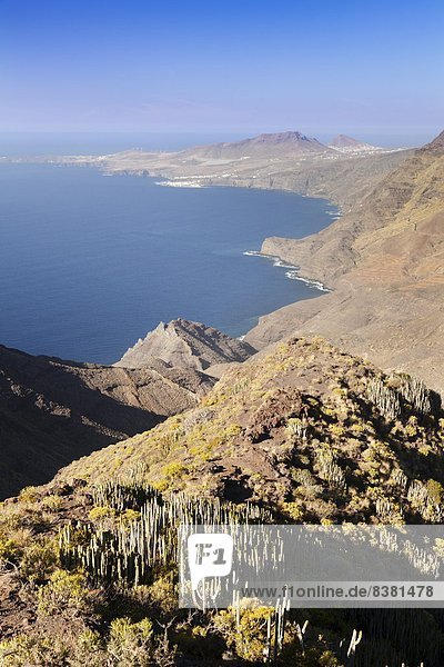 Europa  Berg  Küste  Atlantischer Ozean  Atlantik  Kanaren  Kanarische Inseln  Felsenküste  Gran Canaria  Spanien  Westen