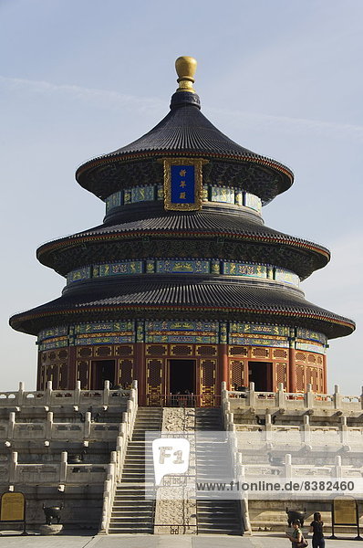 Die Halle des Gebetes für gute Ernten  der Himmelstempel  UNESCO Weltkulturerbe  Peking  China  Asien