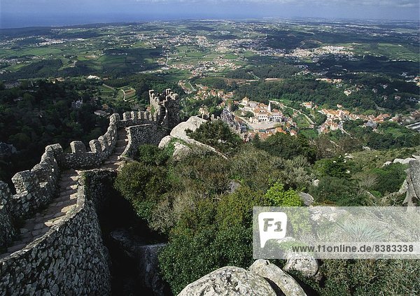 Ruinen von Castelo Dos Mouros  Sintra  Portugal