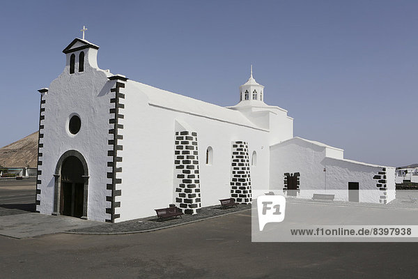 Pilgrimage chapel Ermita de los Dolores or Nuestra Señora de los Dolores  Mancha Blanca  Lanzarote  Canary Islands  Spain