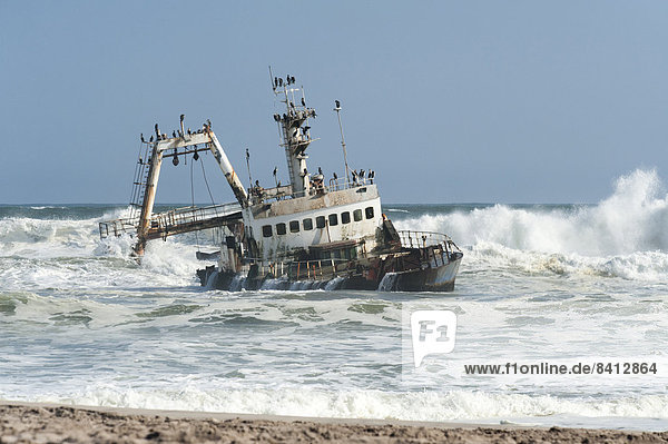Schiffswrack zwischen Swakopmund und Henties Bay Region Erongo Namibia